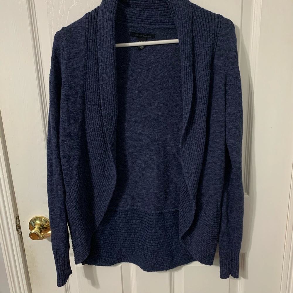 Dark Indigo Blue Knit Cardigan